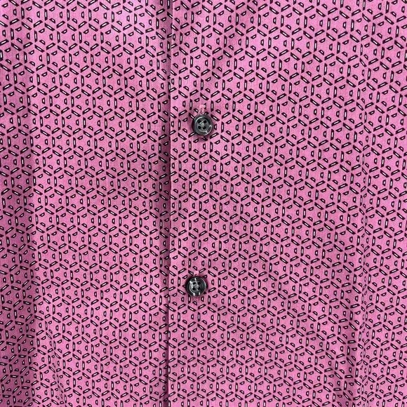 Alfani Shirt Men's Medium 15 15.5 32-33 Purple Button Up Regular Fit Long Sleeve - Picture 5 of 16